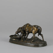 Mene bronze mare and foal