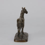Cheval Arabe - Ibrahim No.3 Antique Bronze statue of 'Ibrahim' an Arab Stallion by Pierre-Jules Mêne standing with wonderful rich brown colour lightly rubbed to a golden hue hand finished with intricate surface detail standing on a naturalistic rectangular base