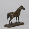 Cheval Arabe - Ibrahim No.3 Antique Bronze statue of 'Ibrahim' an Arab Stallion by Pierre-Jules Mêne standing with wonderful rich brown colour lightly rubbed to a golden hue hand finished with intricate surface detail standing on a naturalistic rectangular base