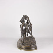 Mene Bronze Horses - L'Accolade Bronze  - Antique Bronze - Animaliers - Hickmet Fine Arts