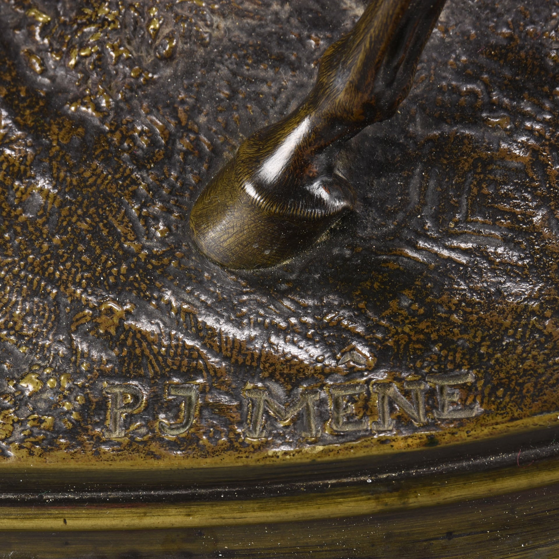 Mene Bronze Horses - L'Accolade Bronze  - Antique Bronze - Animaliers - Hickmet Fine Arts