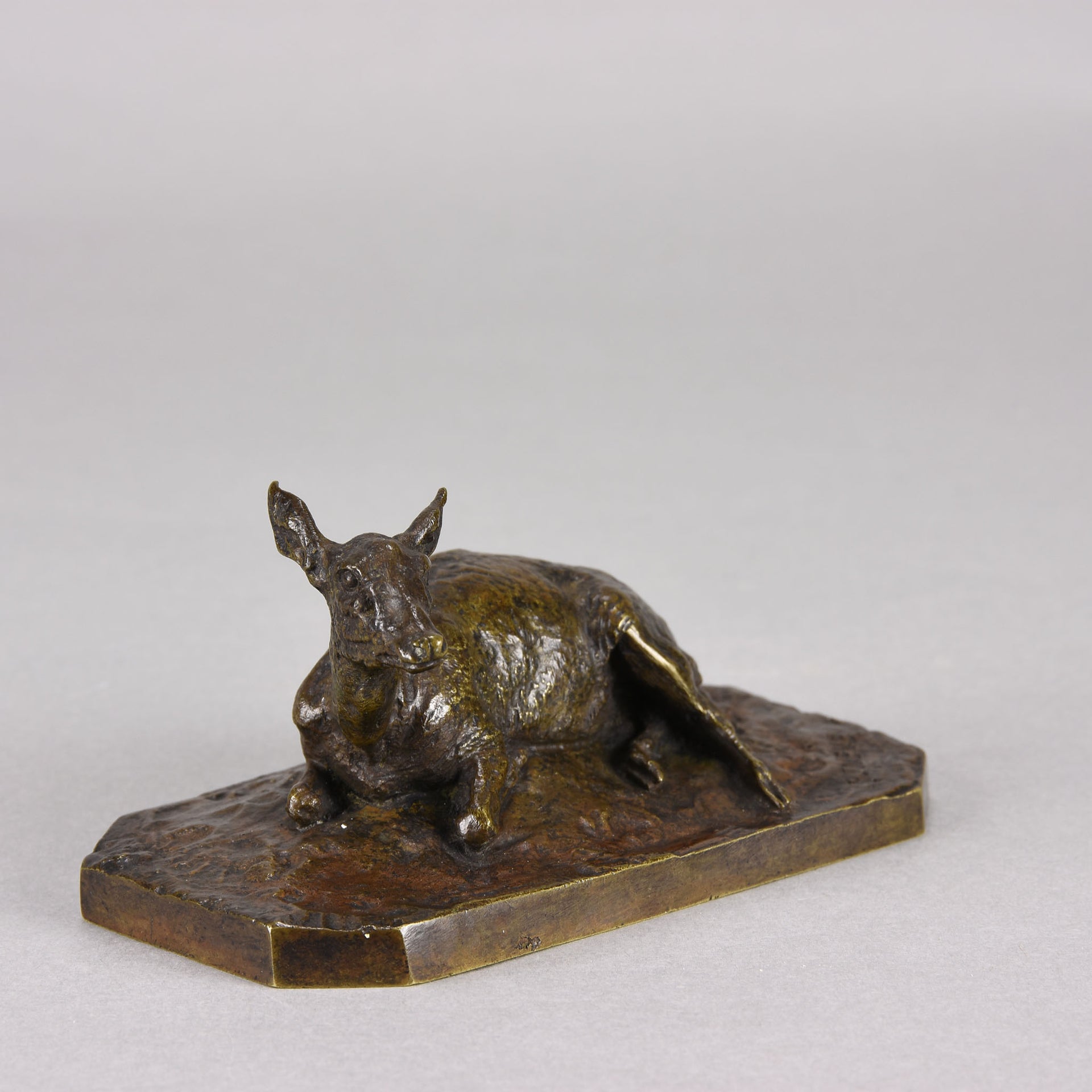 Mene Bronze Deer - Recumbent Deer - Hickmet Fine Arts