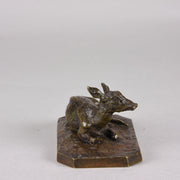 Mene Bronze Deer - Recumbent Deer - Hickmet Fine Arts