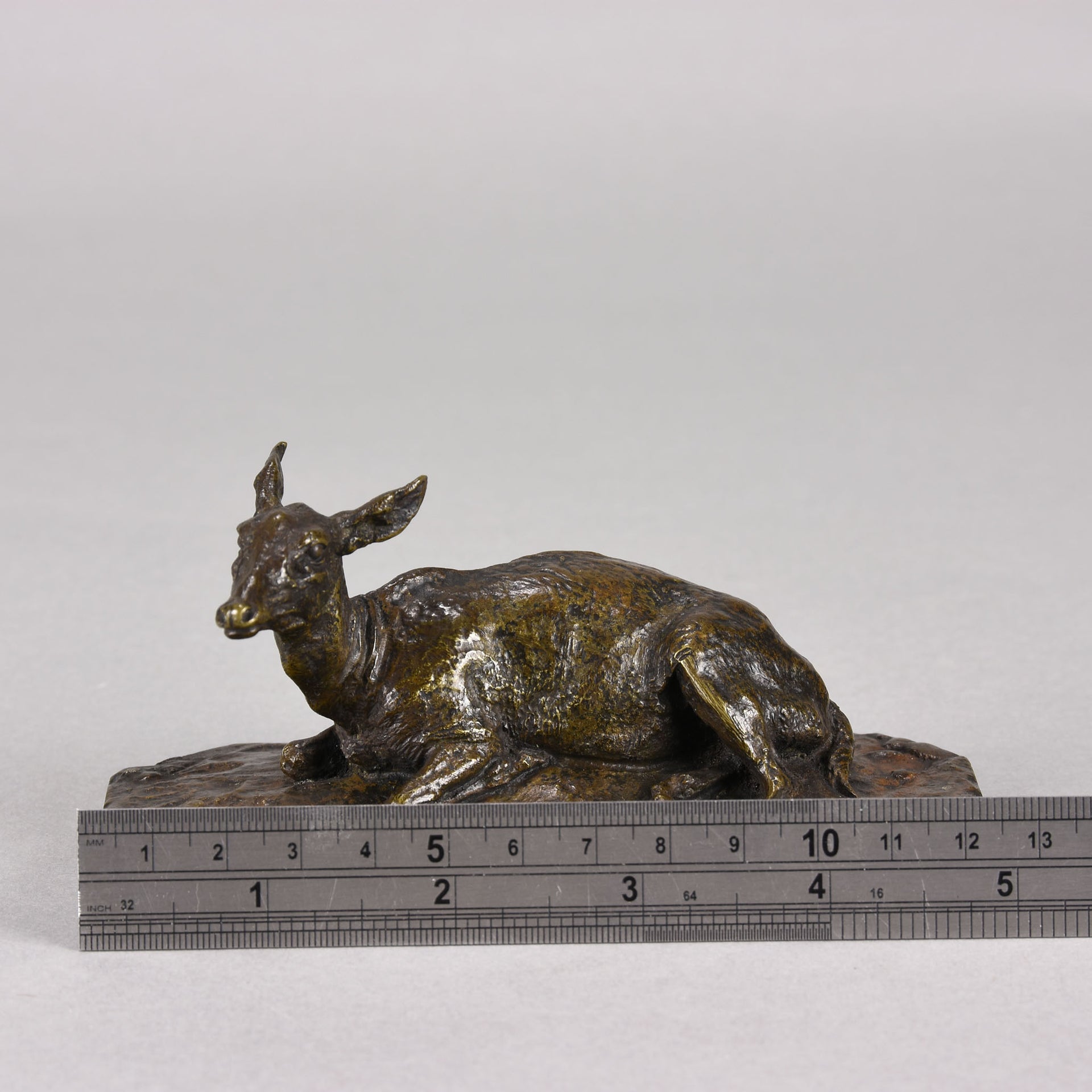 Mene Bronze Deer - Recumbent Deer - Hickmet Fine Arts