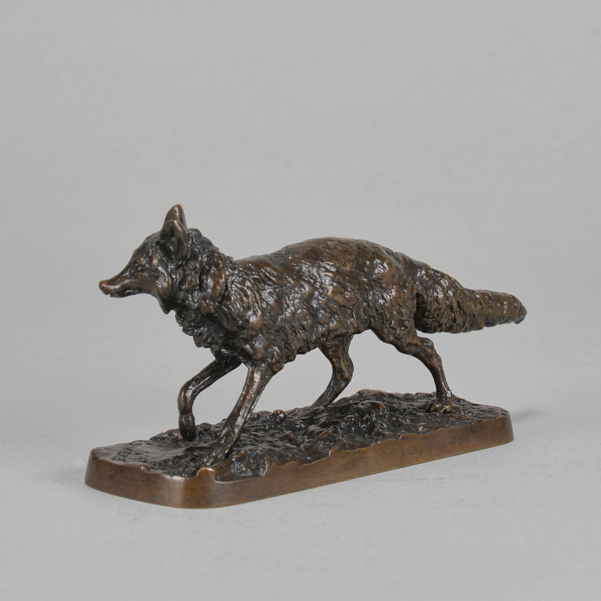 Mêne - Animalier 'Renard Debout' - Antique Bronze -  Hickmet Fine Arts