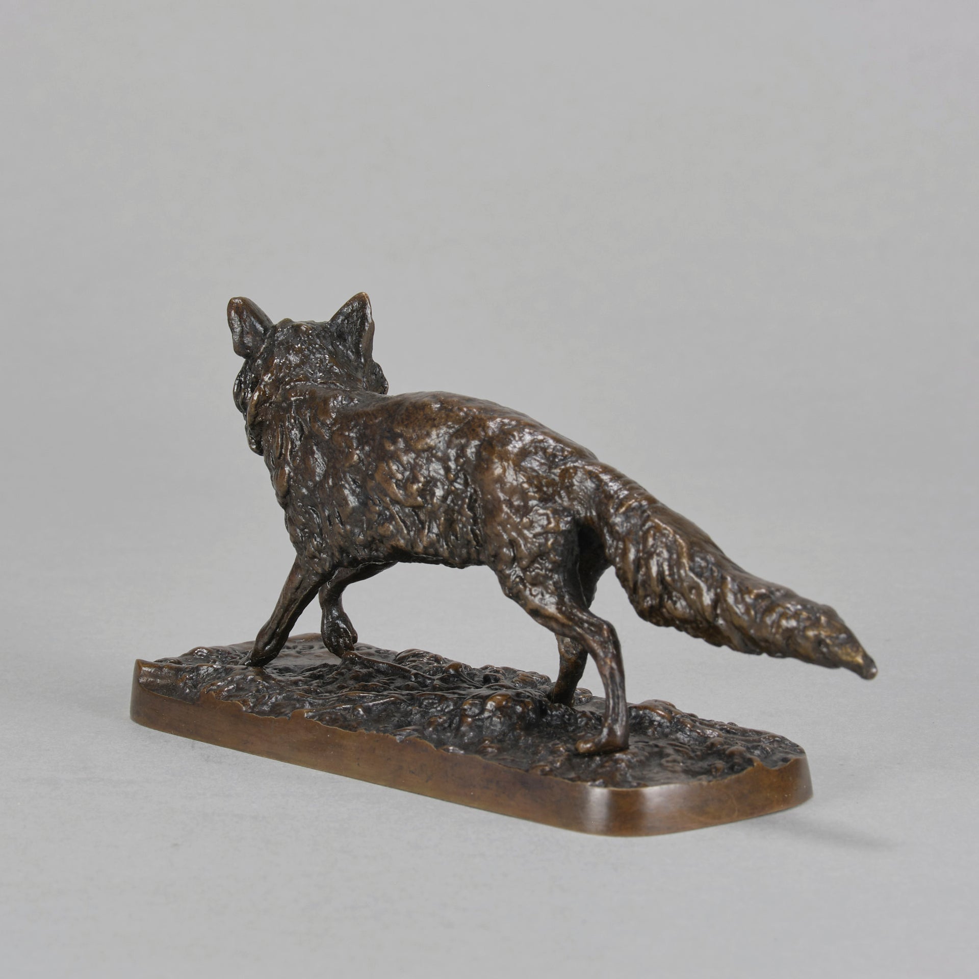 Mêne - Animalier 'Renard Debout' - Antique Bronze -  Hickmet Fine Arts