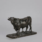 Taureau Normand No.2 A majestic mid 19th Century Animalier bronze study of a large bull by Pierre Jules Mene