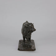 Taureau Normand No.2 A majestic mid 19th Century Animalier bronze study of a large bull by Pierre Jules Mene