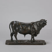 Taureau Normand No.2 A majestic mid 19th Century Animalier bronze study of a large bull by Pierre Jules Mene