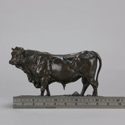 Taureau Normand No.2 A majestic mid 19th Century Animalier bronze study of a large bull by Pierre Jules Mene