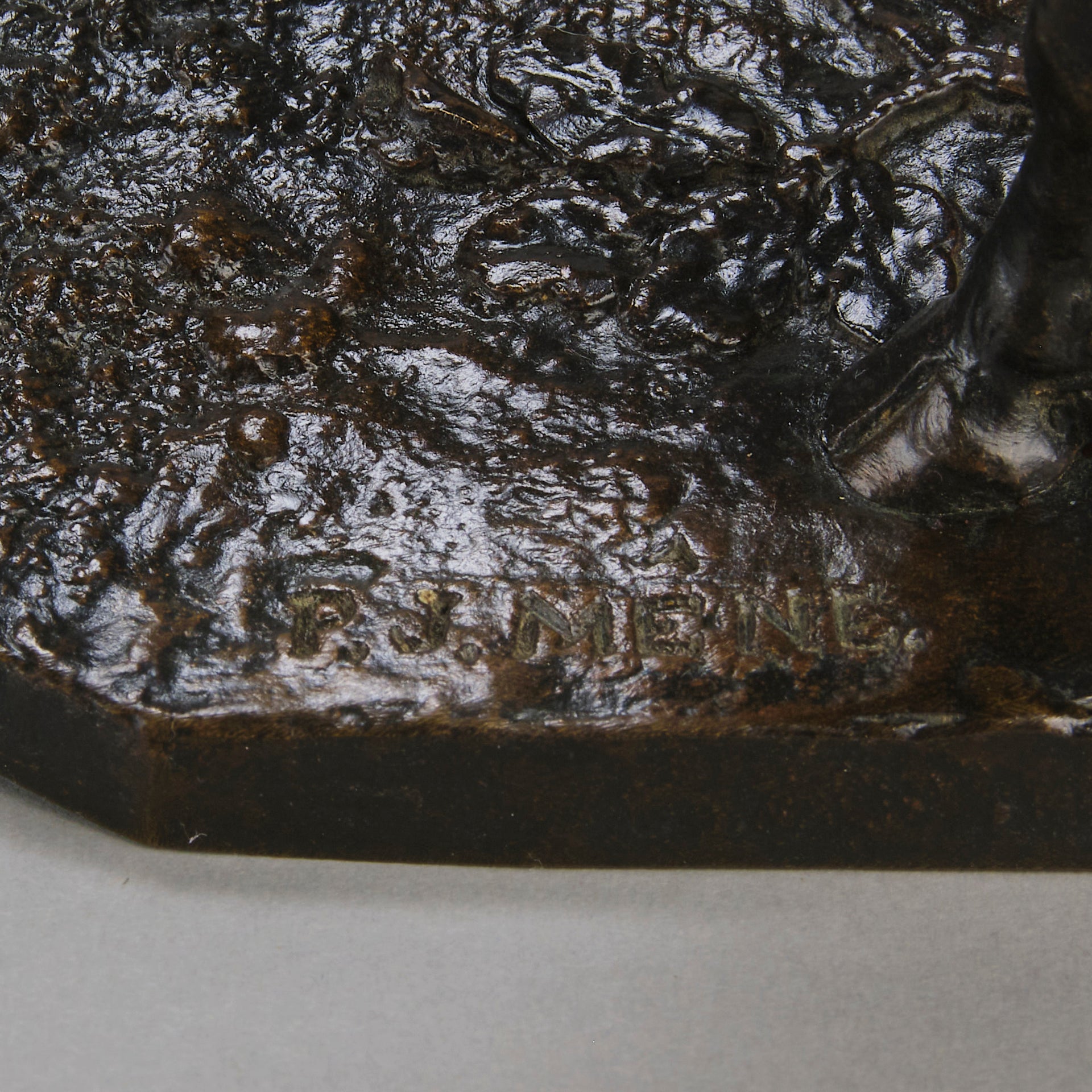 Taureau Normand No.2 A majestic mid 19th Century Animalier bronze study of a large bull by Pierre Jules Mene