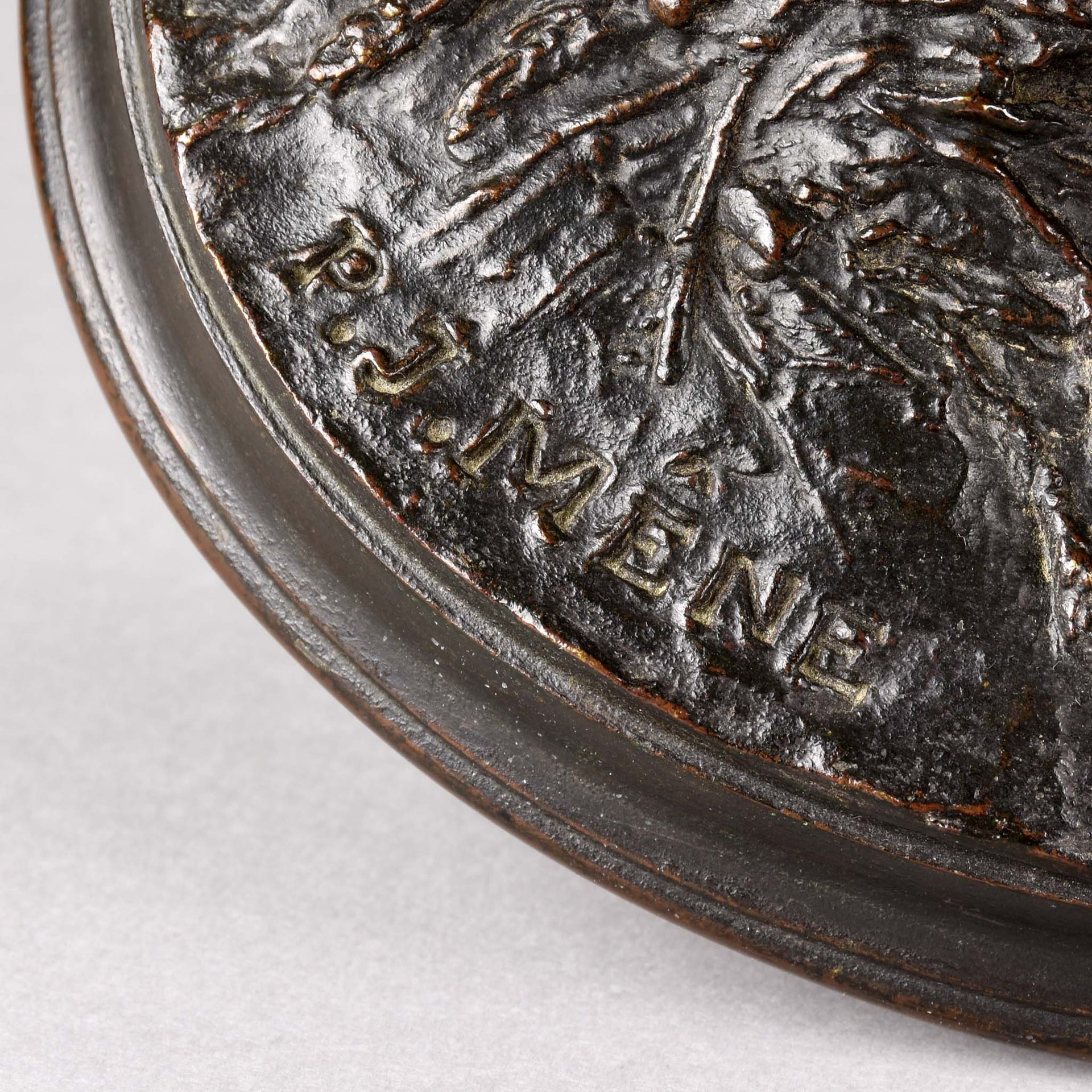 Chien et Pigeon -Pierre Jules Mene Bronze - Hickmet Fine Arts