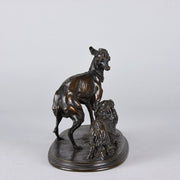 Animalier Mene Bronze - Greyhound and King Charles - Hickmet Fine Arts