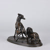 Animalier Mene Bronze - Greyhound and King Charles - Hickmet Fine Arts