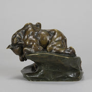 Antique Bronze - Bear and Rabbit - Charles Paillet - Bronze statues for sale - Bronze sculptures for sale - Antique bronze statues - Hickmet Fine Arts
