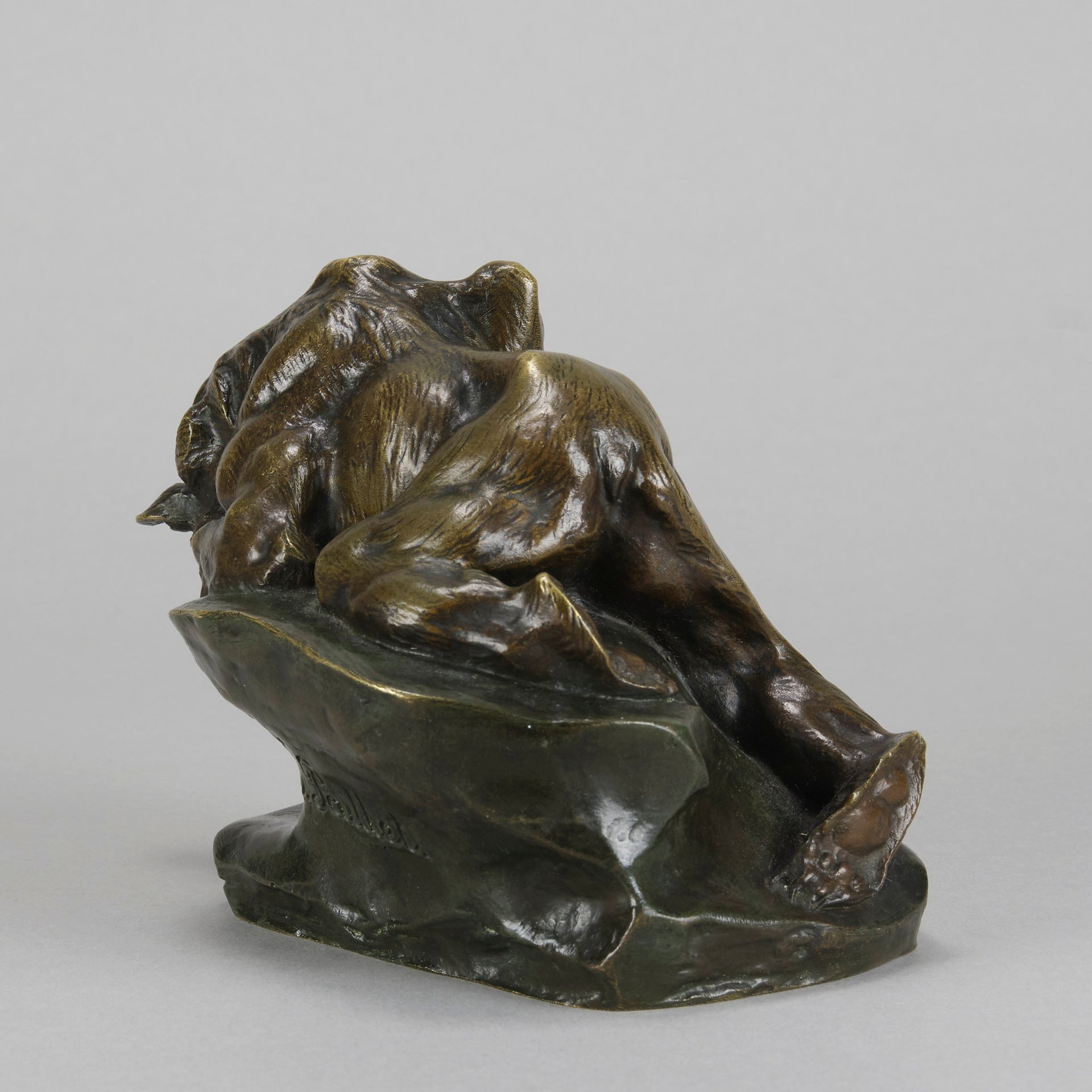 Antique Bronze - Bear and Rabbit - Charles Paillet - Bronze statues for sale - Bronze sculptures for sale - Antique bronze statues - Hickmet Fine Arts