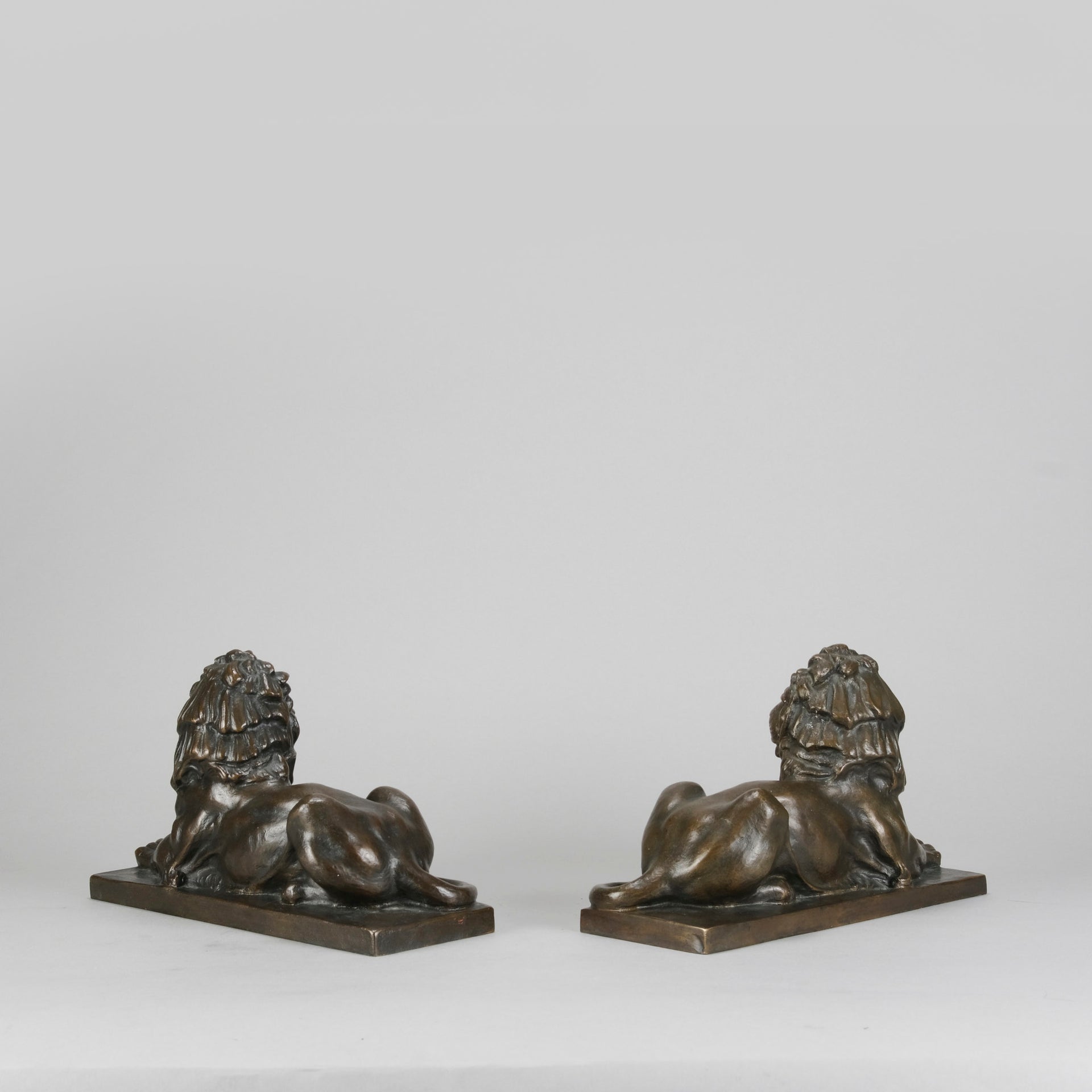 French Bronze Lions - Early 20th Century Bronze - Hickmet Fine Arts 