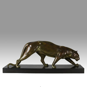 Rochard Bronze “Panthère Marchant” - Animaliers - Antique Bronze - Hickmet Fine Arts 