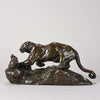 “Panthère Surprenant un Zibeth” Bronze by Antoine Louis Barye