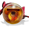 Envol Perfume Bottle by Marie Claude Lalique A stunning limited edition clear and coloured glass scent bottle, the clear glass body containing the original Lalique perfume complete with a deep red glass stopper in the form of entwined butterflies - Hickmet Fine Arts