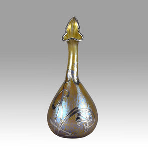 Papillon Silvered Vase by Johann Loetz