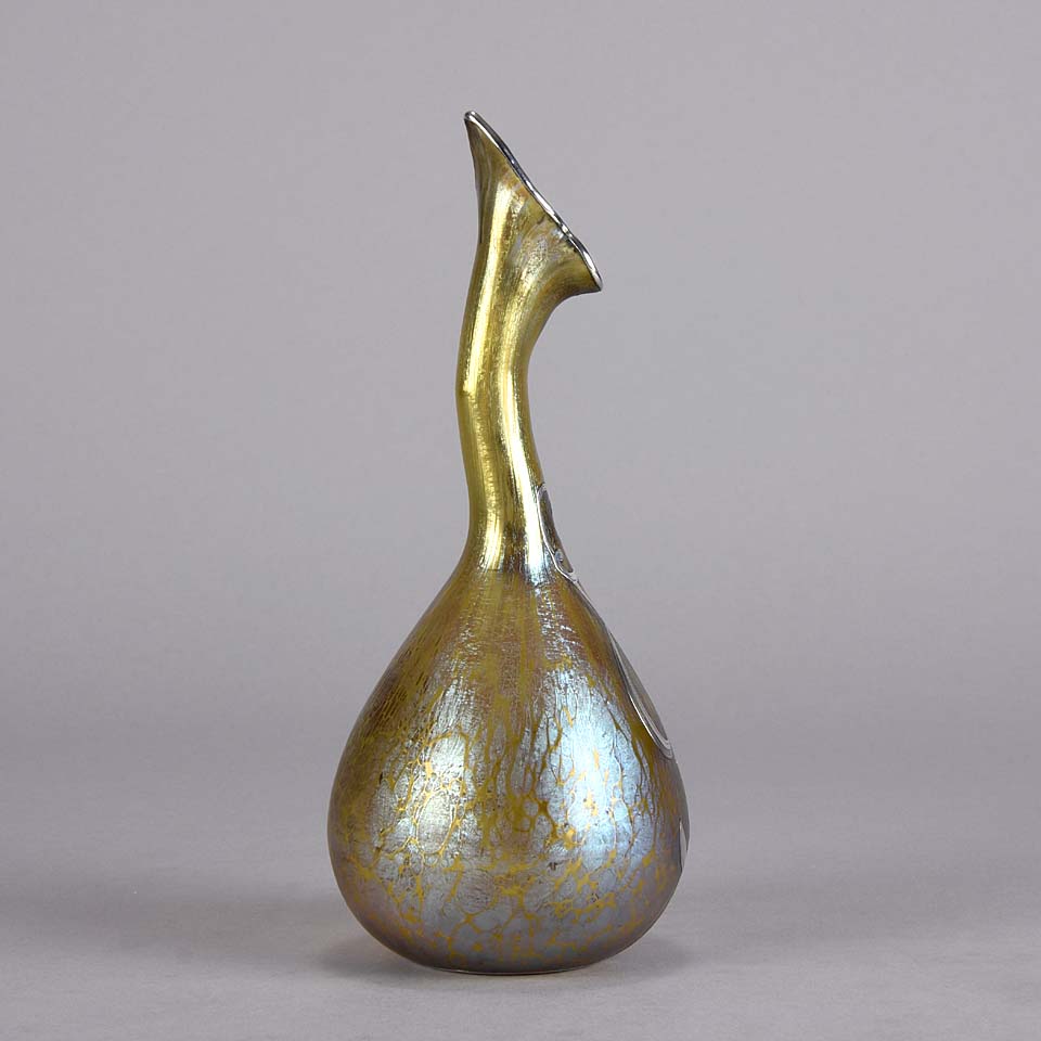 Papillon Silvered Vase by Johann Loetz