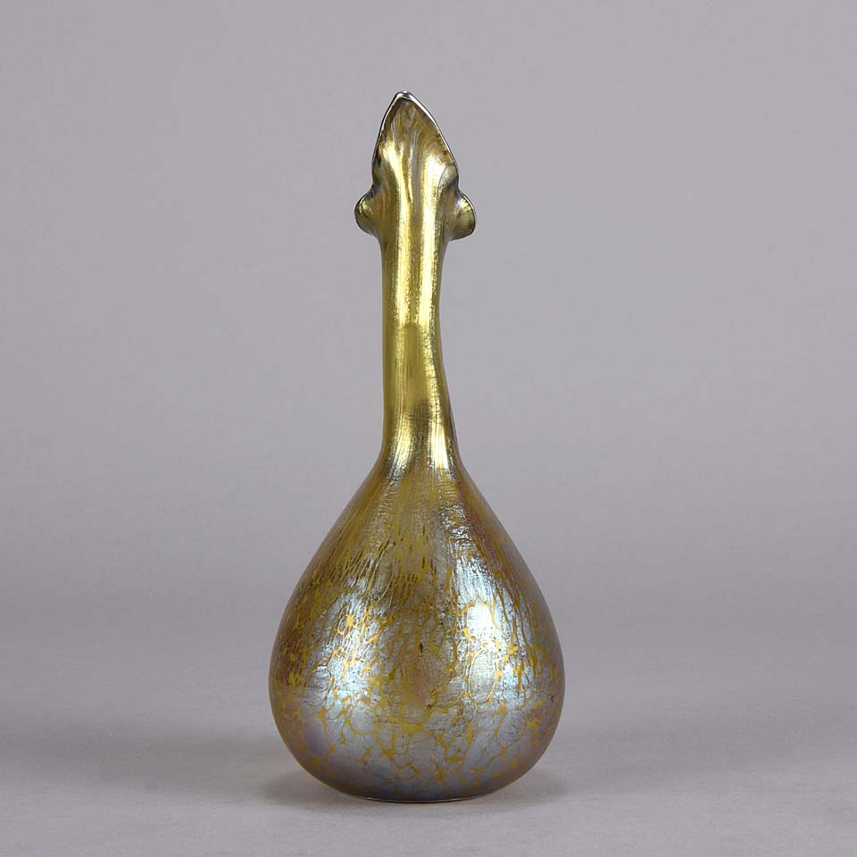 Papillon Silvered Vase by Johann Loetz