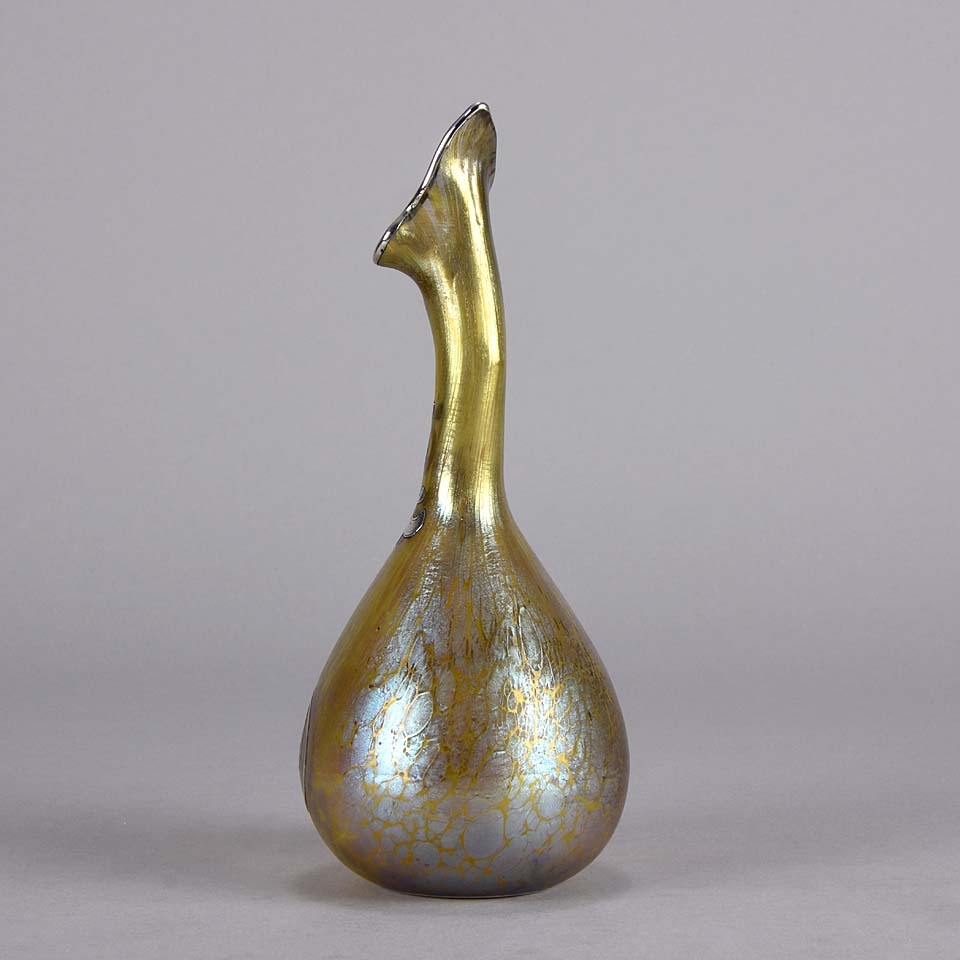 Papillon Silvered Vase by Johann Loetz