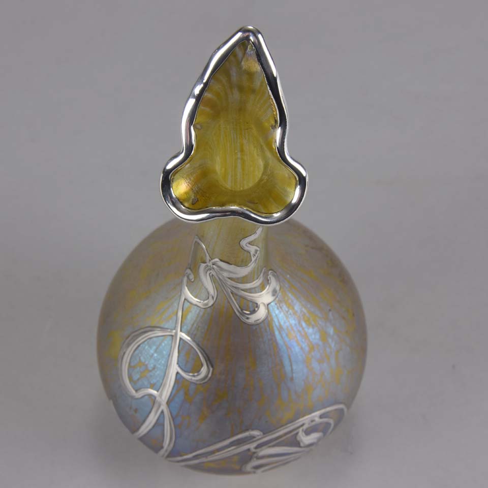 Papillon Silvered Vase by Johann Loetz