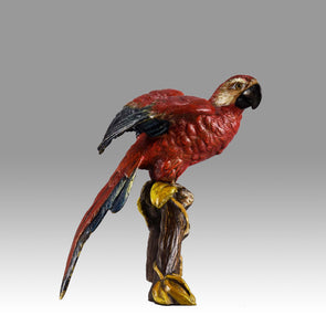 Franz Xavier Bergman Bronze - Macaw - Hickmet Fine Arts