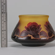 Cameo glass entitled "Floral Bowl" by Paul Nicolas - Hickmet Fine Arts