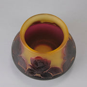 Cameo glass entitled "Floral Bowl" by Paul Nicolas - Hickmet Fine Arts