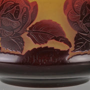 Cameo glass entitled "Floral Bowl" by Paul Nicolas - Hickmet Fine Arts