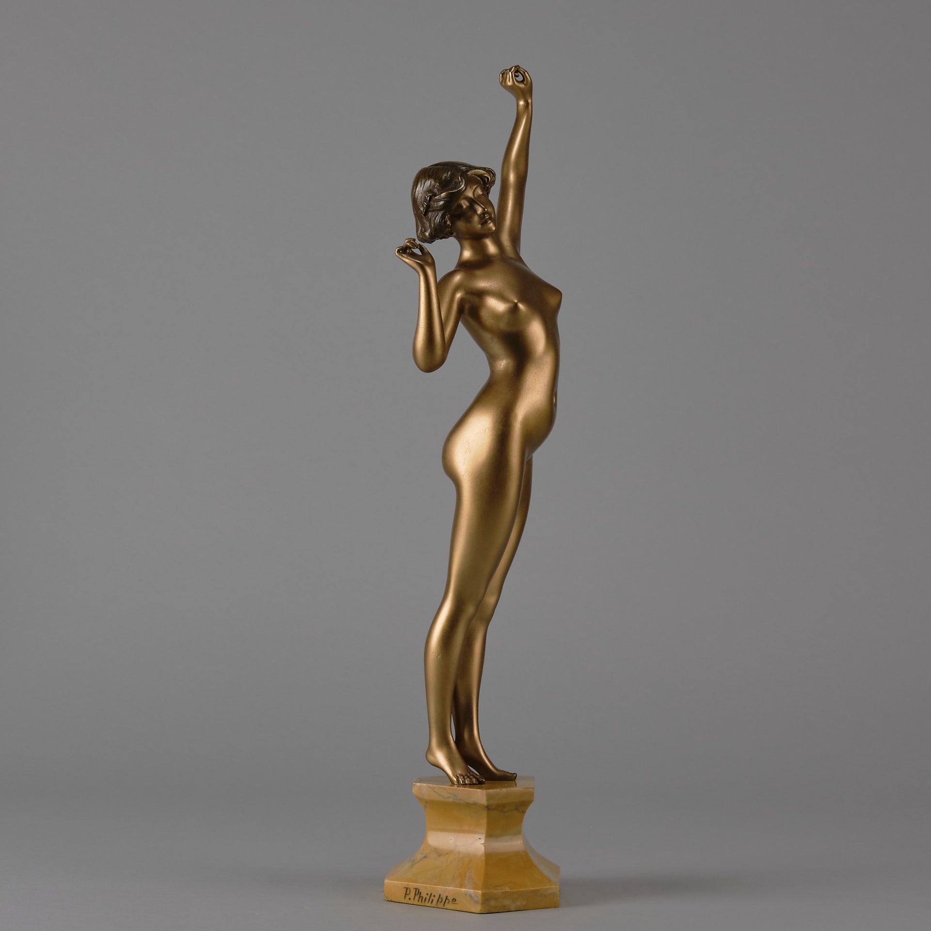 Paul Philippe Le Reveil -  Art Deco Bronze - Hickmet Fine Arts