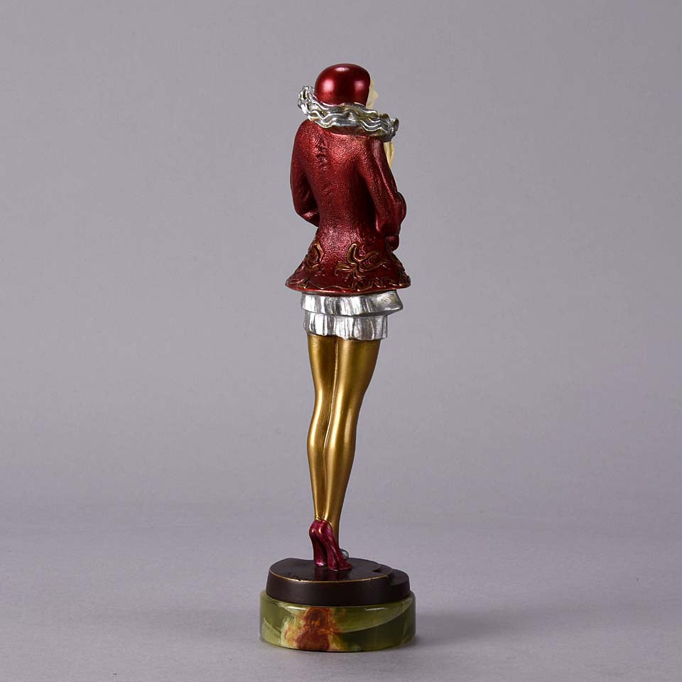 Paul Philippe "Pierette" Art Deco Bronze & Ivory Figure