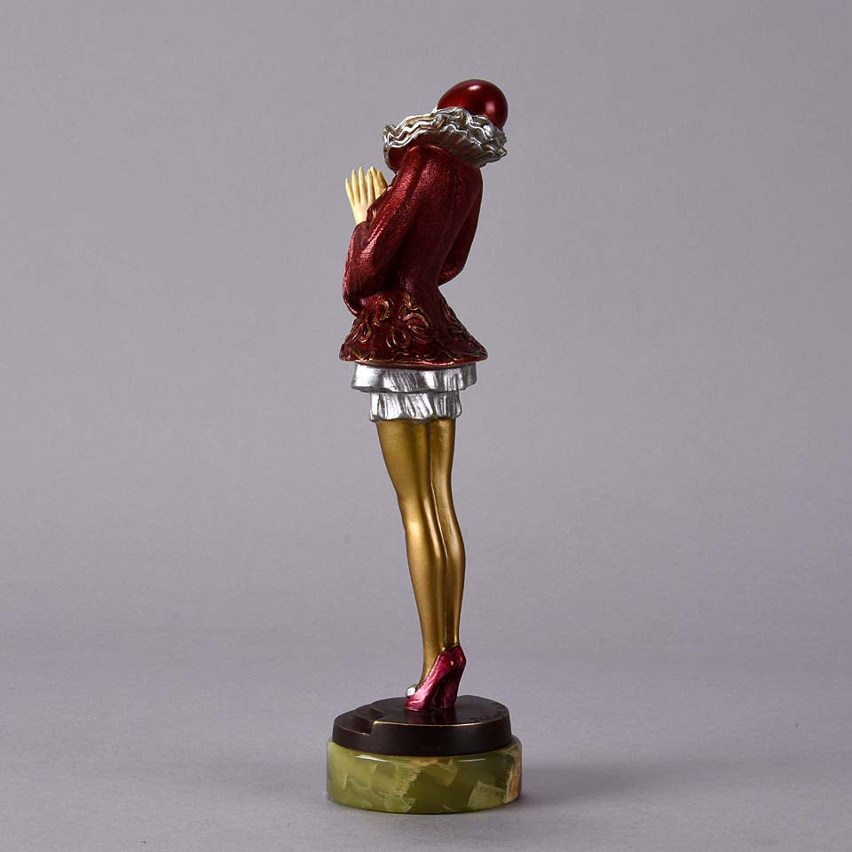 Paul Philippe "Pierette" Art Deco Bronze & Ivory Figure