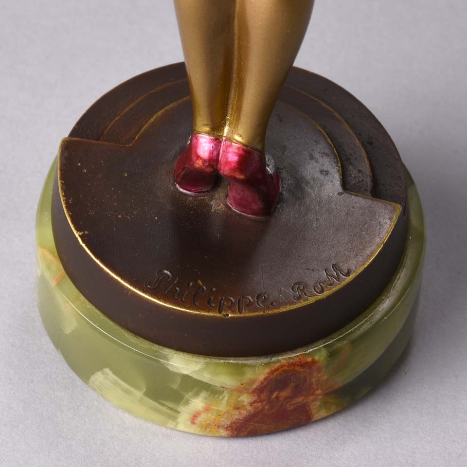 Paul Philippe "Pierette" Art Deco Bronze & Ivory Figure