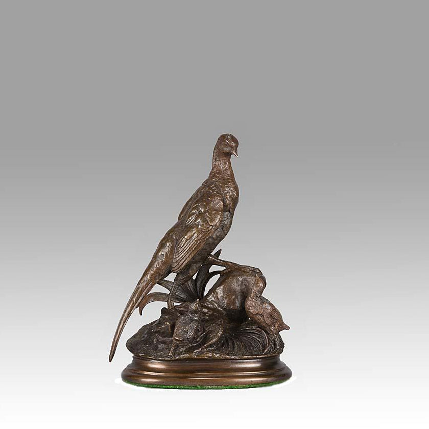 "Pheasant with Chicks" by Jules Moigniez