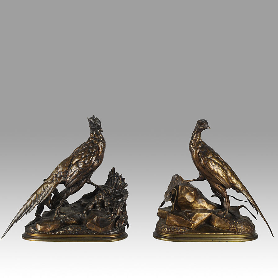 Bronze pheasants by Moigniez