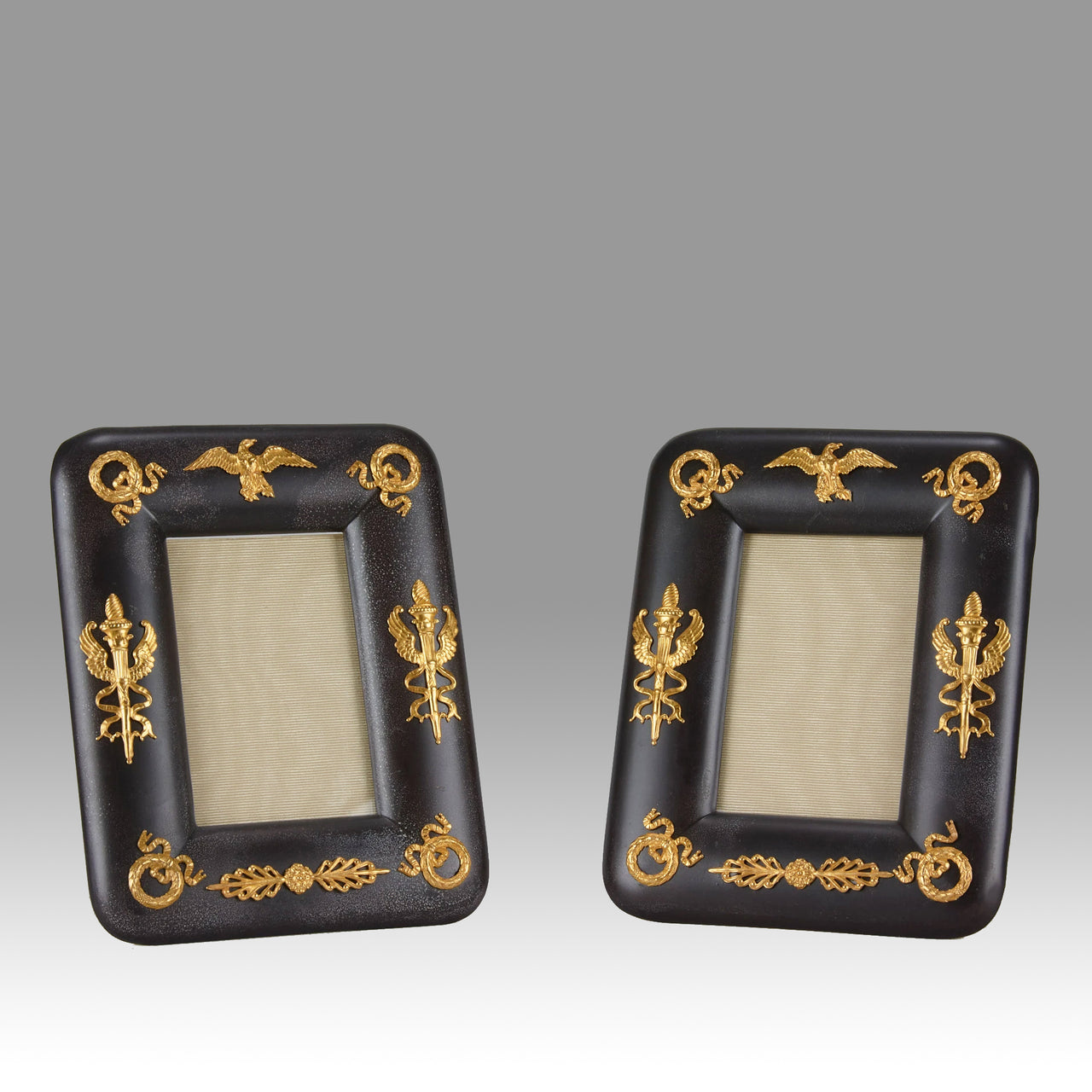 French Empire Bronze Photo Frames