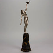Le Faguays Messenger of Love - Art Deco sculptures for sale - Deco Bronze -  Hickmet Fine Arts