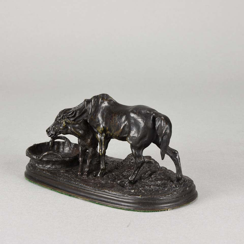 Mene Mare & Foal Animalier Bronze