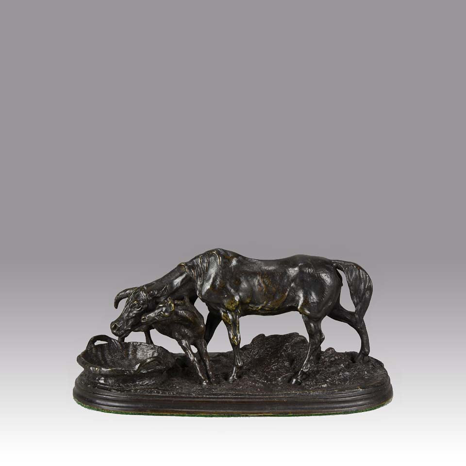 Mene Mare & Foal Animalier Bronze
