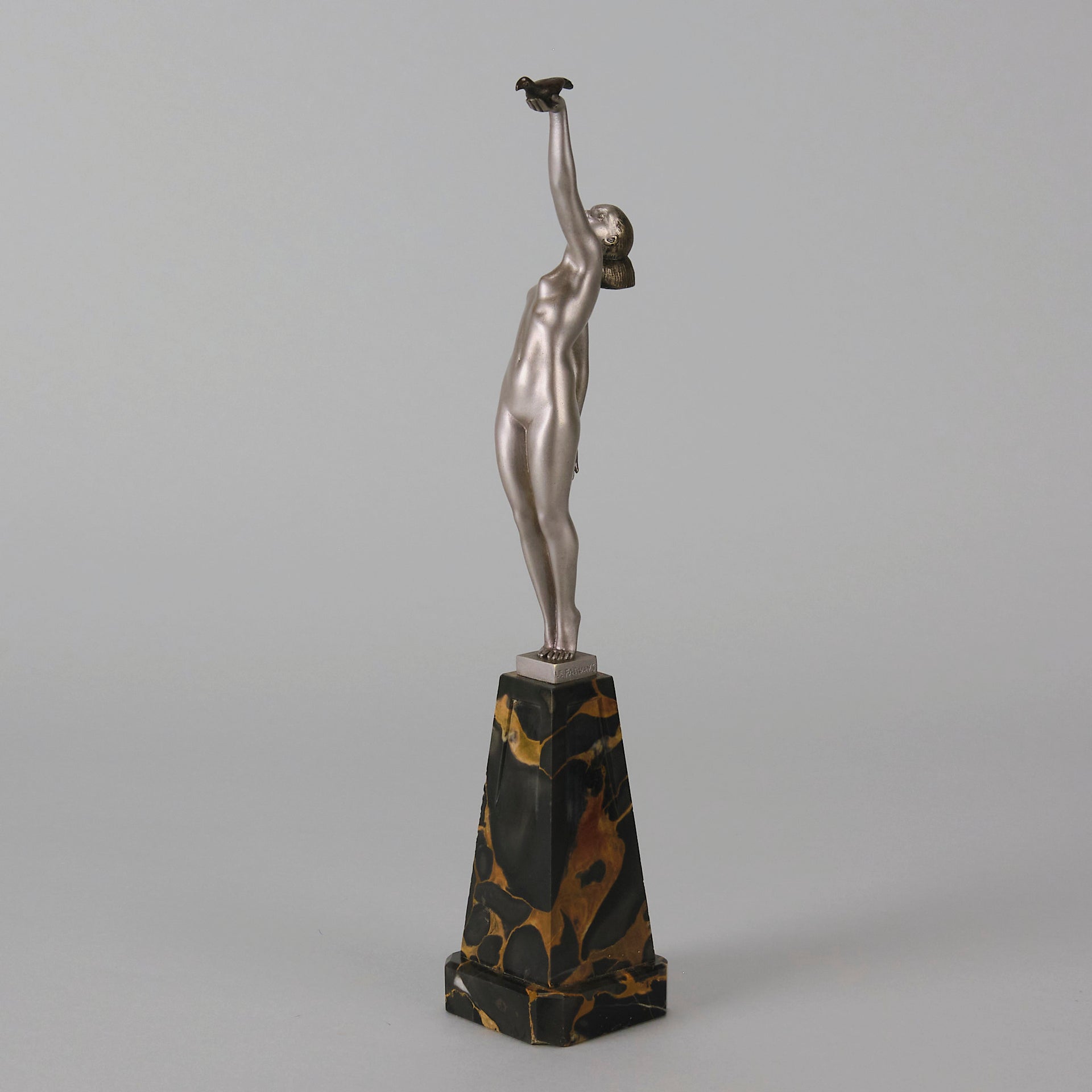 Messenger of Love - Pierre Le Faguays - Art deco figurines - Art Deco Sculpture - Bronze statues for sale - Bronze sculptures for sale - Art Deco Bronze - art deco bronze lady - Hickmet Fine Arts