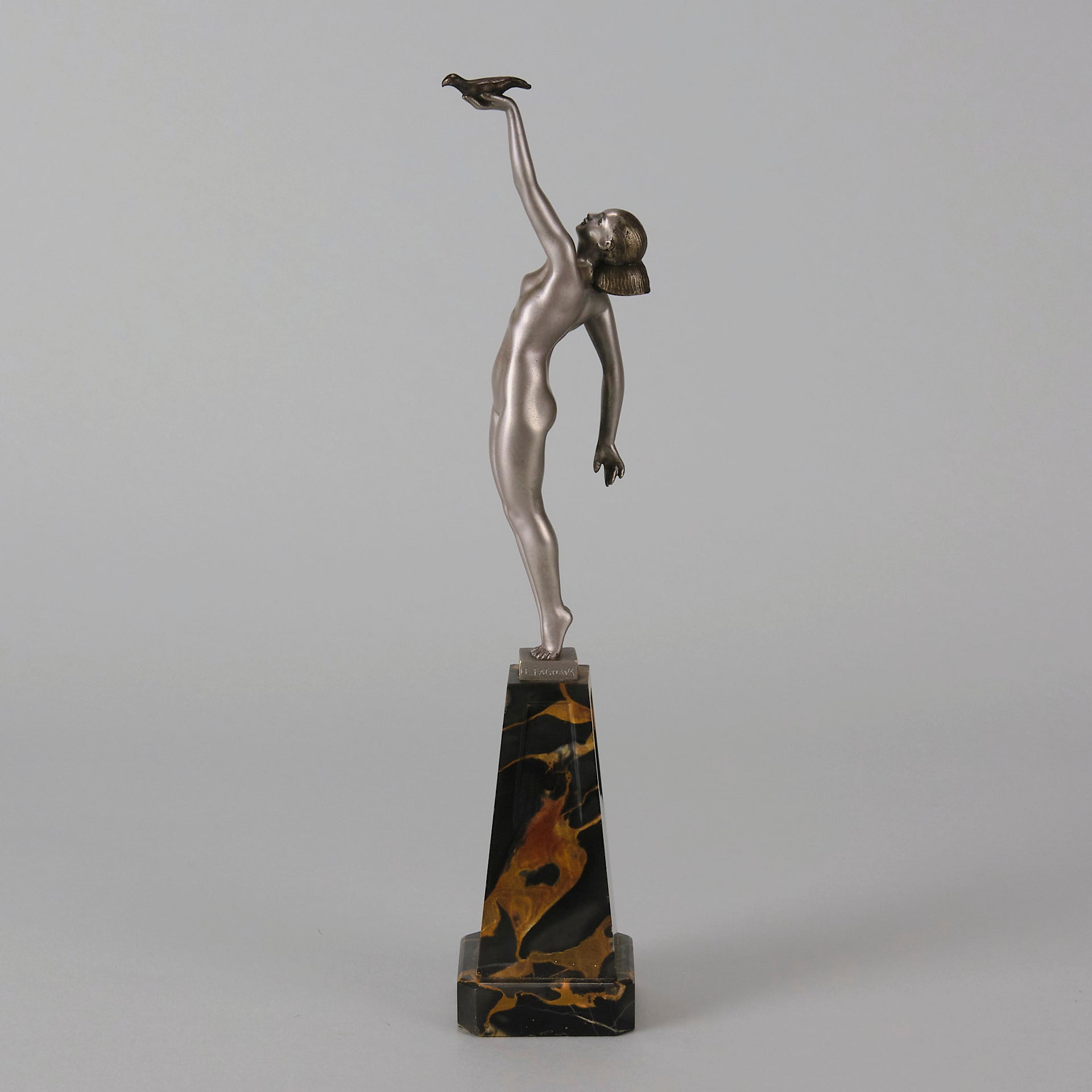 Messenger of Love - Pierre Le Faguays - Art deco figurines - Art Deco Sculpture - Bronze statues for sale - Bronze sculptures for sale - Art Deco Bronze - art deco bronze lady - Hickmet Fine Arts