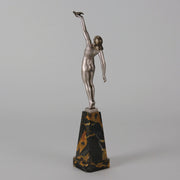 Messenger of Love - Pierre Le Faguays - Art deco figurines - Art Deco Sculpture - Bronze statues for sale - Bronze sculptures for sale - Art Deco Bronze - art deco bronze lady - Hickmet Fine Arts