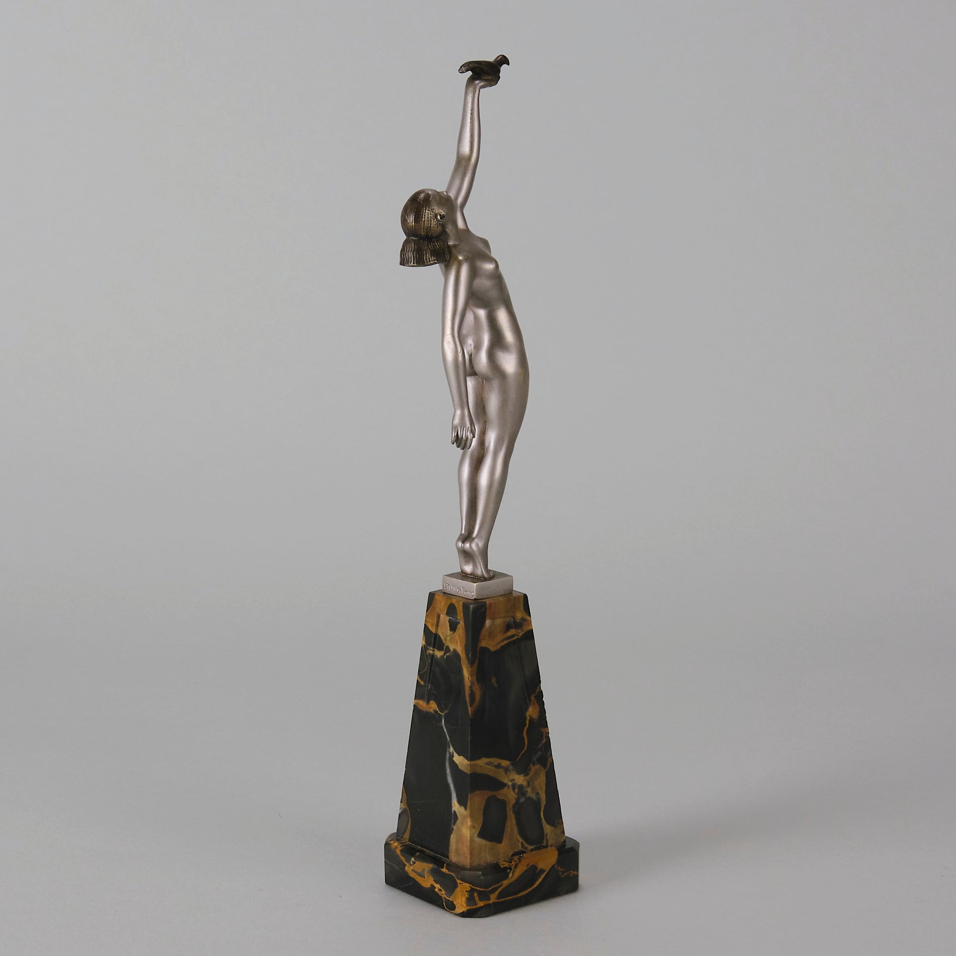 Messenger of Love - Pierre Le Faguays - Art deco figurines - Art Deco Sculpture - Bronze statues for sale - Bronze sculptures for sale - Art Deco Bronze - art deco bronze lady - Hickmet Fine Arts