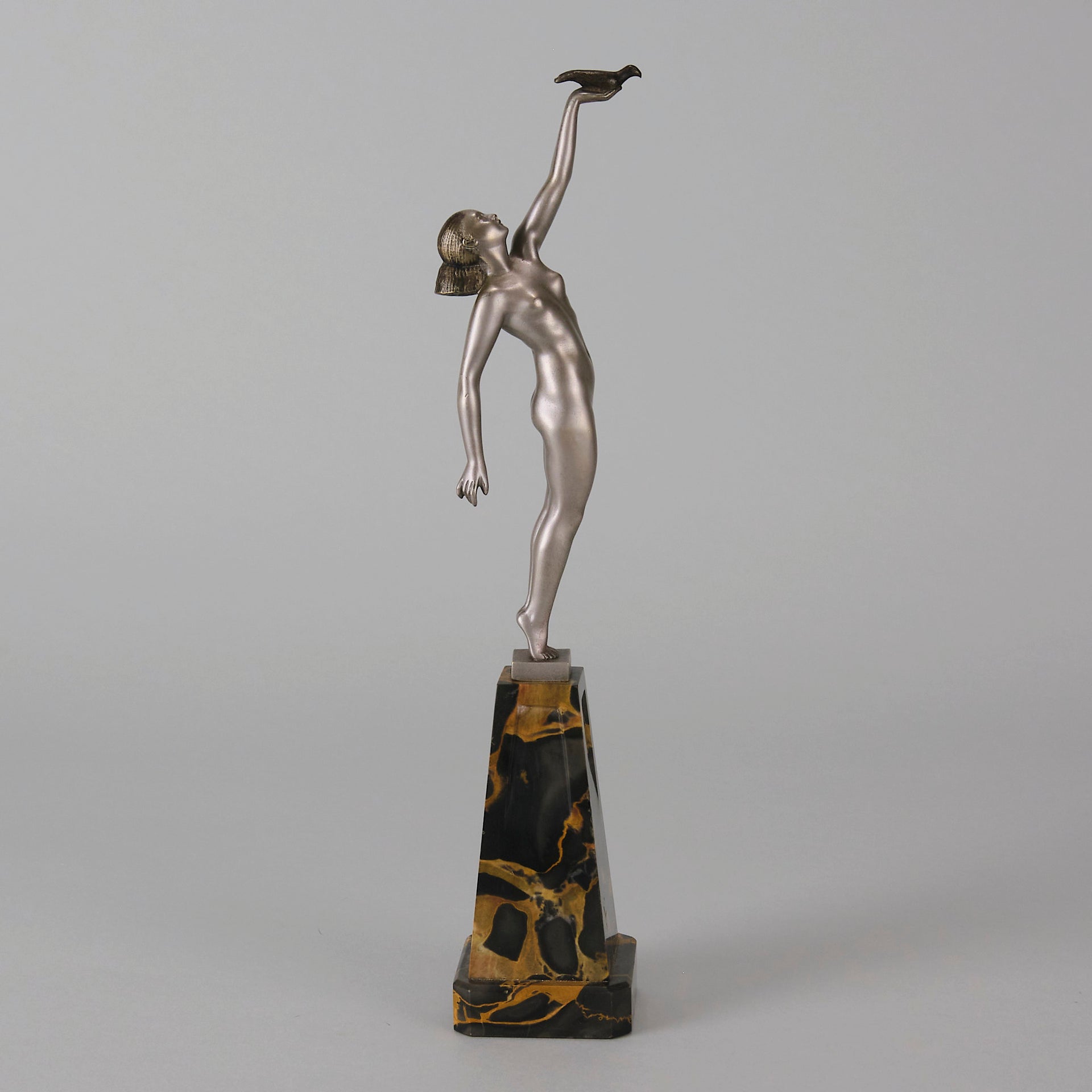 Messenger of Love - Pierre Le Faguays - Art deco figurines - Art Deco Sculpture - Bronze statues for sale - Bronze sculptures for sale - Art Deco Bronze - art deco bronze lady - Hickmet Fine Arts