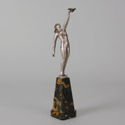 Messenger of Love - Pierre Le Faguays - Art deco figurines - Art Deco Sculpture - Bronze statues for sale - Bronze sculptures for sale - Art Deco Bronze - art deco bronze lady - Hickmet Fine Arts