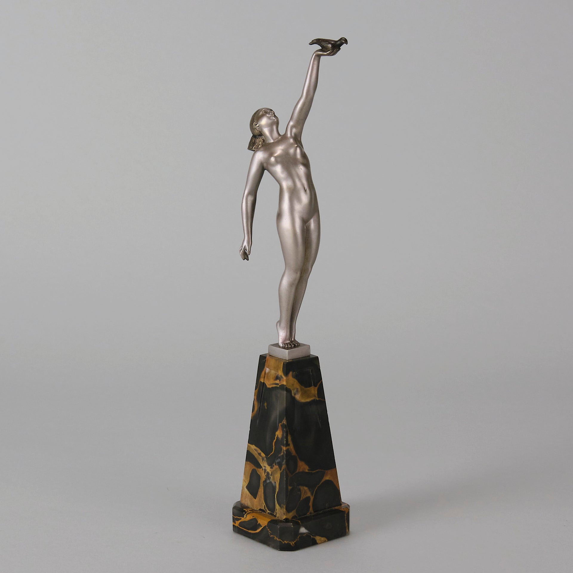 Messenger of Love - Pierre Le Faguays - Art deco figurines - Art Deco Sculpture - Bronze statues for sale - Bronze sculptures for sale - Art Deco Bronze - art deco bronze lady - Hickmet Fine Arts